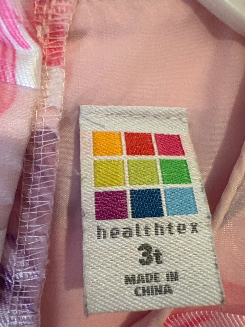 healthtex Pink and Purple Butterfly Striped Party Dress | 3T